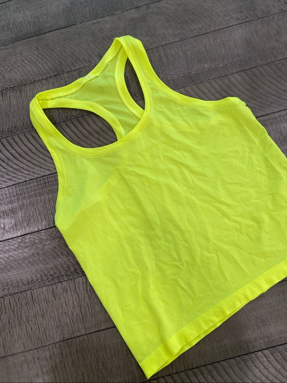 lululemon athletica Neon Yellow Racerback Tank